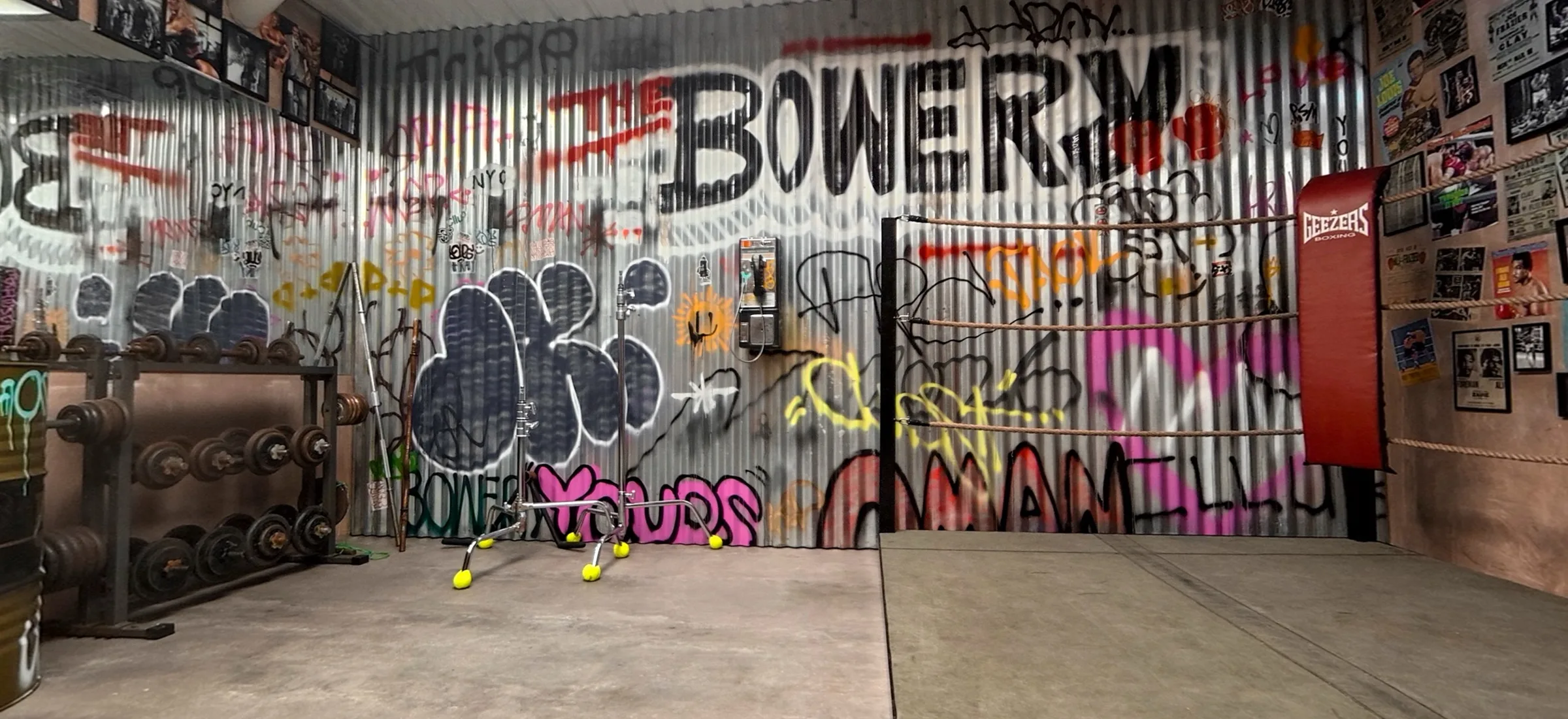 The Bowery boxing gym studio, seen from the 360 tour